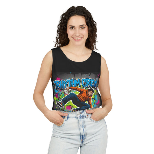 Fearless Rhythm Crew Tank Top, Unisex Dance Apparel, Hip Hop Tops, Urban Streetwear, Summer Festival Gear