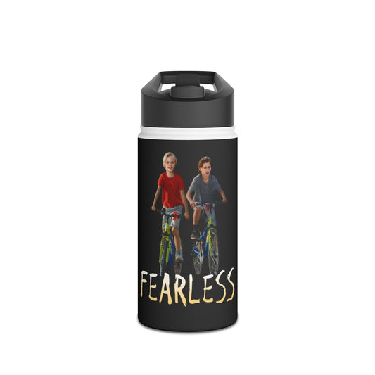 Fearless Stainless Steel Water Bottle, Featuring Mike and Alex