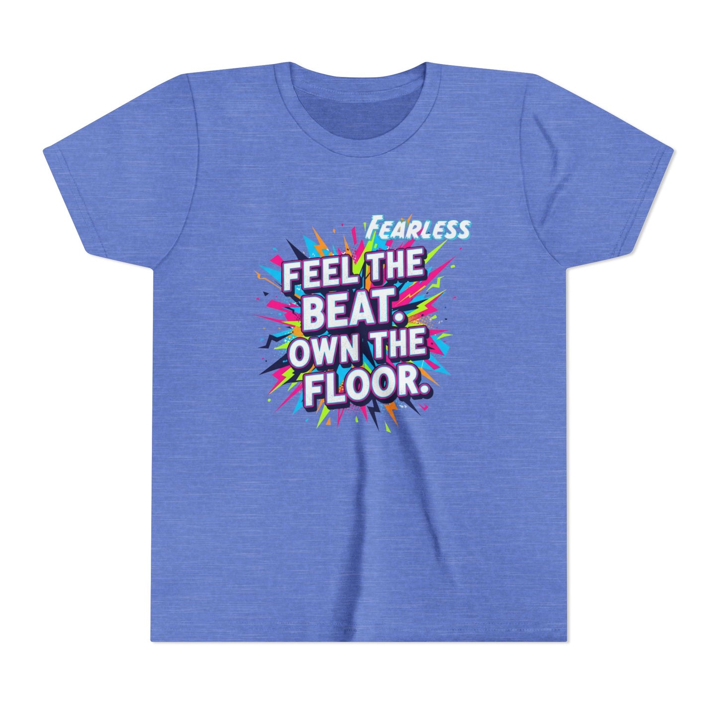 Youth Fitness Tee: Feel the Beat, Own the Floor, Dance Shirt, Activewear, Workout Shirt, Gift for Dancers, Inspiring Apparel